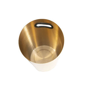 Seau à glace moderne en acier inoxydable doré 5L avec poignée, vente en gros, refroidisseur de boissons pour usage domestique et commercial - Product Image 3