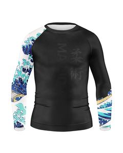 Ropa de Artes Marciales, Rashguard de MMA, BJJ, para Entrenamiento, Competencia, Gimnasio, Grappling, Boxeo, Jiu Jitsu, Camiseta y Pantalones Cortos para Hombre - Product Image 3