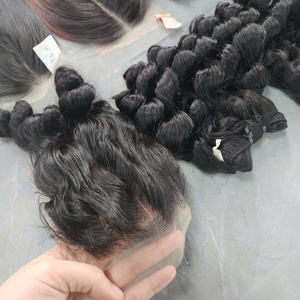 Extensiones de Cabello Humano Vietnamita Remy Virgen Súper Doble, Ondulado Natural, con Cierre, 100 Gramos - Product Image 3