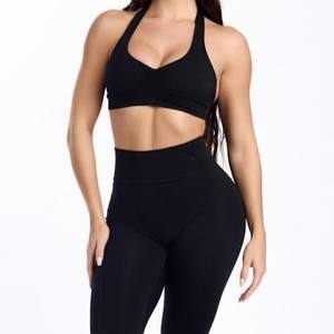 Tendance Femmes Halter Sport Soutien-Gorge En Gros Logo Personnalisé Yoga Soutien-Gorge Gym Fitness Activewear Pilates Running Haute Qualité Femmes Soutien-Gorge - Product Image 5