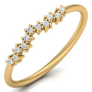 Lab Grown Diamond Half Eternity Wedding Band Joyería por encargo Amarillo Rosa Oro blanco Solitario Moissanite Anillos Listo para enviar - Product Image 3