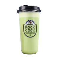 Gobelet en plastique rigide PP transparent en forme de U avec couvercles, pour bubble tea et café glacé, personnalisable avec logo, 360/500/700 ml