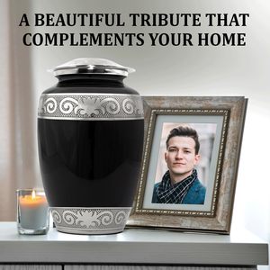 โกศใส่เถ้ากระดูกโกศขนาดใหญ่สำหรับผู้ใหญ่เพศชายมีถุงกำมะหยี่ใส่เถ้ากระดูก200lbs - Product Image 3