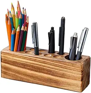 热销产品多功能铅笔杯桌面储物袋竹木笔筒书桌