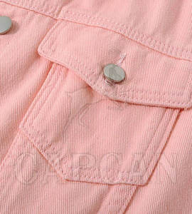 Veste à col rabattu en denim ample et décontractée pour femmes Design de Pékin personnalisé avec doublure en laine respirante Matériau de remplissage en coton - Product Image 4