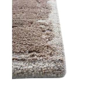 พรม Urban Pause สีเบจและสีน้ำตาล ทำด้วยมือจากขนแกะอัฟกันและไหมไผ่ รูปทรงสี่เหลี่ยมผืนผ้าขนาดใหญ่ สีพื้น รุ่น AKWB-316 สำหรับใช้ในบ้าน - Product Image 4