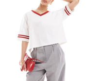 Camiseta Deportiva Corta Informal para Mujer, Manga Corta, Cuello Redondo, 100% Algodón, Transpirable, Antibolitas, Ecológica, con Estampado, Agujero y Cremallera