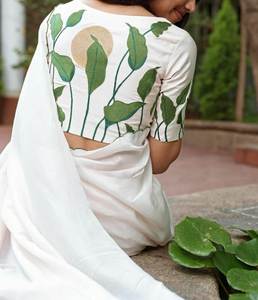 Saree Georgette de uso diario para mujer más vendido con piezas de blusa Seda estampada con estilo y rayón Hecho a medida - Product Image 2