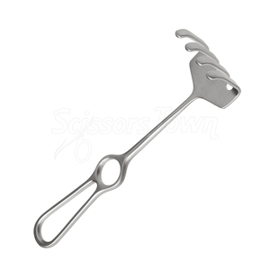 Écarteur Ollier Instrument chirurgical en acier inoxydable à lame émoussée de neuf pouces à quatre broches pour la rétraction des tissus mous - Product Image 2