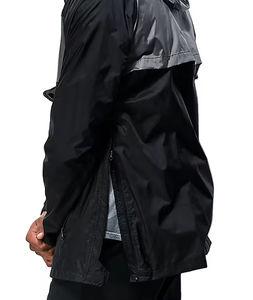 Chaqueta Cortavientos para Hombre, Ligera, Impermeable, para Entrenamiento, Correr al Aire Libre, Ropa Deportiva Informal, Transpirable, con Capucha - Product Image 3