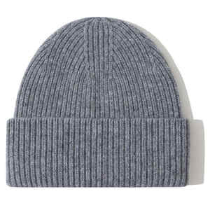 Gorro de Lana Merino Acanalado con Logotipo Personalizado, Estilo Jacquard, Superventas, de Lujo, Cálido, Colores Sólidos, Tejido de Punto, para Invierno - Product Image 1