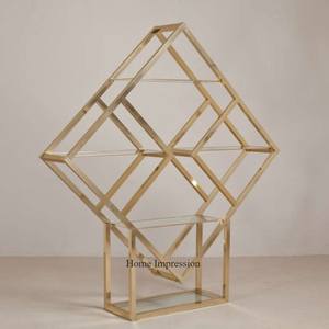 Soporte Harlow de gran tamaño para entrada de boda decorativa de Metal resistente Chapado en Color dorado de aspecto atractivo de fabricante indio - Product Image 3