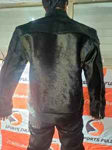 Veste coupe-vent en cuir véritable pour femme avec motif brodé, respirante, pour l'automne et l'hiver - Product Image 5