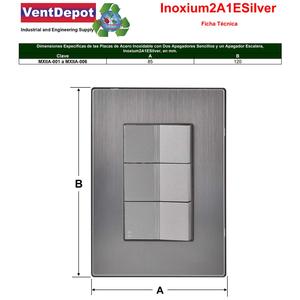 แผ่นสวิตช์บันได, MXIIA-004, 4 ชิ้น, สวิตช์ 2 ตัว/สวิตช์บันได, 125-250VAC, 10A, 50/60Hz, สีเงิน, สแตนเลส - Product Image 4
