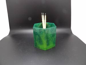 Bolígrafo de mesa Halder Tipo mármol Portalápices Mejor precio Portalápices de resina para oficina Tamaño personalizado Nueva apariencia Fabricante hecho a mano - Product Image 2