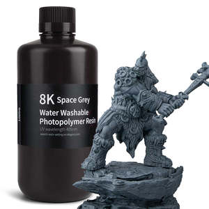 เรซิ่นพิมพ์ภาพ ELEGOO 8K สีเทาสเปซ 1 กิโลกรัม ชนิดล้างทำความสะอาดได้ด้วยน้ำ - Product Image 1
