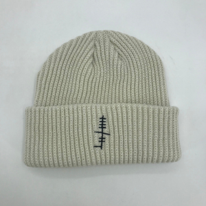 Bonnet en tricot à revers chaud doux confortable doublé en polaire bonnet extensible élégant couvre-chef pour le froid en plein air - Product Image 2