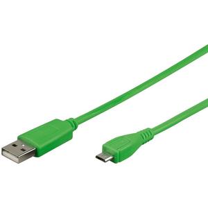 Câble de données USB-A vers Micro USB B 100 cm vert, produit promotionnel - Product Image 1