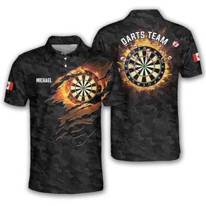 Maillot d'équipe de fléchettes haute performance avec matériau en polyester de qualité supérieure résistant à la décoloration, impression par sublimation complète, logo personnalisé - Product Image 1