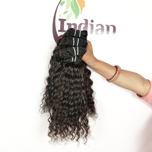 Cuticle Aligned Natural Wholesale Bundles Raw Hair <b>Curly</b> Virgin Black Women Indian Temple Single Donor Human Hair <b>Extensions</b> - Product Image 4