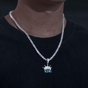Moissanite <b>Crown</b> Pendant With Glowing <b>King</b> - Product Image 2