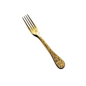 Elegant <b>Gold</b>-Finished Cheetah Skin Design Cutlery Set Luxury Flatware Stainless Steel <b>Handle</b> for Home <b>Kitchen</b> Restaurant Gifting - Product Image 4