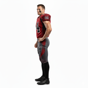 Vêtements de sport de football américain personnalisables, respirants, en jersey 100% polyester, pantalon avec manches courtes, uniforme personnalisé - Product Image 2