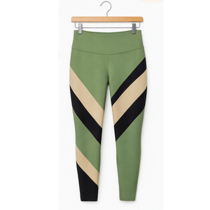 Ensemble de yoga asymétrique color block, sans couture, à bretelles spaghetti, col rond, respirant, extensible dans les quatre sens, taille élastique, tenue de sport - Product Image 2