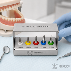 Kit Profesional de 5 Piezas de Tornillos de Expansión Ósea Dental de 2.6mm, 3.0mm, 3.4mm, 3.8mm y 4.3mm con Soporte Metálico - Product Image 4