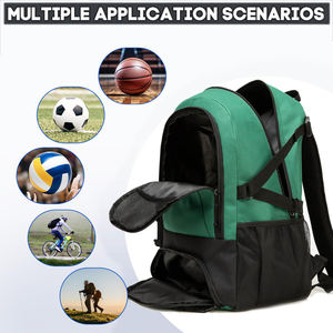 Wholesale <b>Basketball</b> Backpack with <b>Shoe</b> Compartment | Durable Sport Gear Travel Bag for Gym and Outdoors Sports - Product Image 5