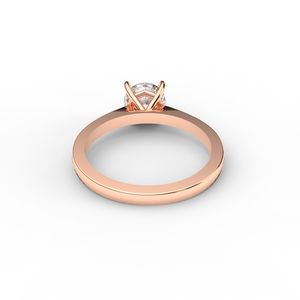 IGI Certified Round Brilliant Cut Lab Grown Diamond Solitaire Engagement & Wedding <b>Ring</b> in 14K Rose / Yellow And White Gold - Product Image 3