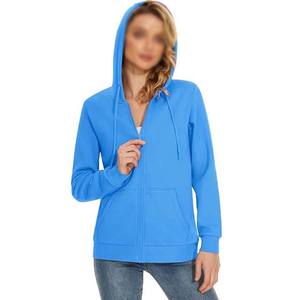 Sweat à capuche zippé pour femme en coton 100% de haute qualité, manches longues, style décontracté et streetwear, léger, fabriqué au Pakistan - Product Image 4