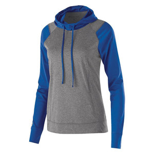 Camisetas de Manga Larga con Capucha de Algodón para Mujer, Color Gris, Estilo Raglán - Product Image 5