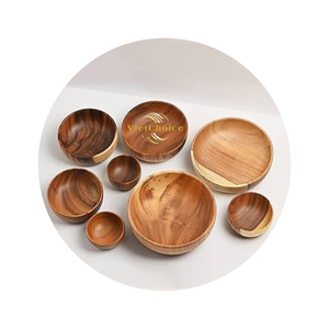 VietChoice Vietnam Mejor elección Fabricante de cuencos de madera de acacia desechables personalizables sostenibles para fiesta competitiva - Product Image 3