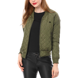 Chaquetas Bomber de Invierno para Mujer, Tejidas, Transpirables, de Alta Calidad, con Cremallera Personalizada, Venta Caliente, Directamente de Fábrica - Product Image 1
