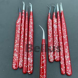 Pince à cils Volume pointu en acier inoxydable Pointe en fibre Pince à épiler Extension de cils Logo personnalisé Outil à cils Marque privée - Product Image 4