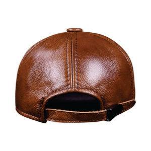 Casquette de baseball en cuir véritable imperméable vintage sportive de haute qualité avec cache-oreilles pour hommes - Product Image 5