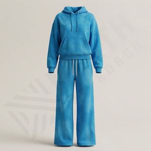 Casual Womens Acid Wash Hoodie Pullover <b>Sweatshirt</b> With Matching Pants All Season <b>Vintage</b> Fleece Tracksuit Outfit Two Piece - Product Image 1