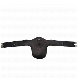 Cincha de Cuero Negra Contorneada para Caballo, Herrajes de Acero Inoxidable, Tamaño y Color Personalizables, Calidad Certificada A+, para Doma y Equitación - Product Image 1
