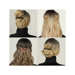 Korea Handmade Set of Oval Plastic Snap Hair <b>Barrettes</b> Casual Style with Non-Slip Grip for Thick Thin Fine Hair Women - Product Image 6