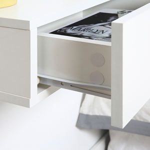 HOMCOM Lot de 2 tables de chevet suspendues en bois, design moderne, 40x30x15cm-Blanc - Product Image 6