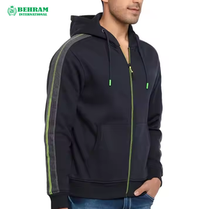 Sweat-shirts à fermeture éclair unisexes entièrement personnalisés, style décontracté, nouvelle arrivée, coupe régulière confortable, en spandex/coton, respirant, séchage rapide - Product Image 5