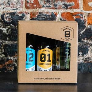 Caja de regalo 5x33cl Cerveza Bertinchamps con 1 vaso Logotipo personalizado Regalo promocional corporativo Sorteo de oficina para empleados VIP - Product Image 1