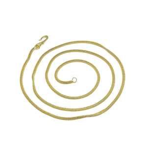Collier chaîne pour femme en laiton plaqué or micro 14K 18K 24K, motif serpent, style maillons tendance, vente en gros - Product Image 1