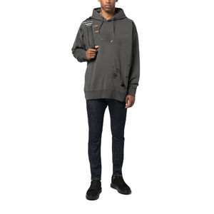 Sudaderas con Capucha de Algodón 100% de Alta Calidad Hechas a Medida con Estilo Desgastado para Hombre, Talla Grande, Sudaderas con Capucha Modernas y Elegantes para Hombre con OEM - Product Image 1