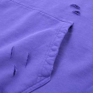 Ventes en gros de sweats à capuche pour hommes personnalisés avec fermeture éclair, 100% coton, avec impression en relief, poche et épaules tombantes - Product Image 5