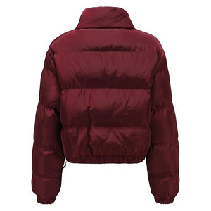 Veste d'hiver en coton bouffante personnalisée pour femmes meilleur design grande taille bulle respirante veste courte grand col toile tissu en gros - Product Image 5