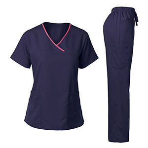 Conjunto de Uniformes Médicos Unisex Profesionales Ecológicos, Tela Suave y Elástica, Diseño Transpirable, Material Flexible y Duradero, Cómodo - Product Image 1
