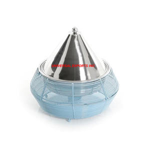 Chauffe-plats en métal fini noir forme ronde vaisselle de cuisine casserole vente chaude luxe nouveau chauffe-aliments en métal - Product Image 2