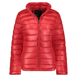 แจ็คเก็ตทรงสลิมฟิตสำหรับผู้หญิงเสื้อโค้ทขนเป็ดยืดหยุ่นได้เสื้อแจ็คเก็ตสำหรับเดินทางเสื้อแจ็คเก็ตกันลมคอตั้งและโลโก้ตามสั่ง - Product Image 5